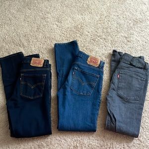 3 LEVIs skinny jeans